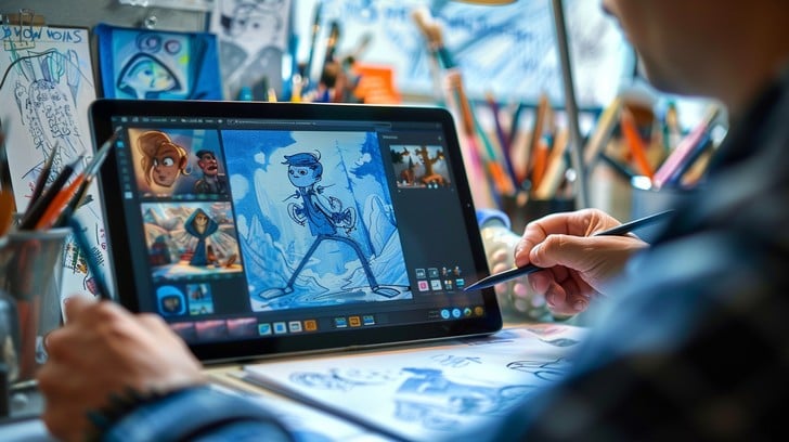 Artwork being created digitally