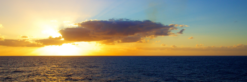 Open ocean at dusk